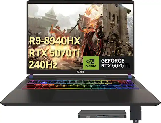 R9-8940HX
RTX 5070 Ti
240Hz
GEFORCE RTX 5070 Ti
msi