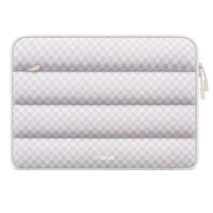 Front. mosiso - Laptop Sleeve 13-13.3 Inch Laptop Carrying Case for MacBook Air 13.6/Neo Pro 13/14 HP Dell ASUS Laptops - Purple & White.