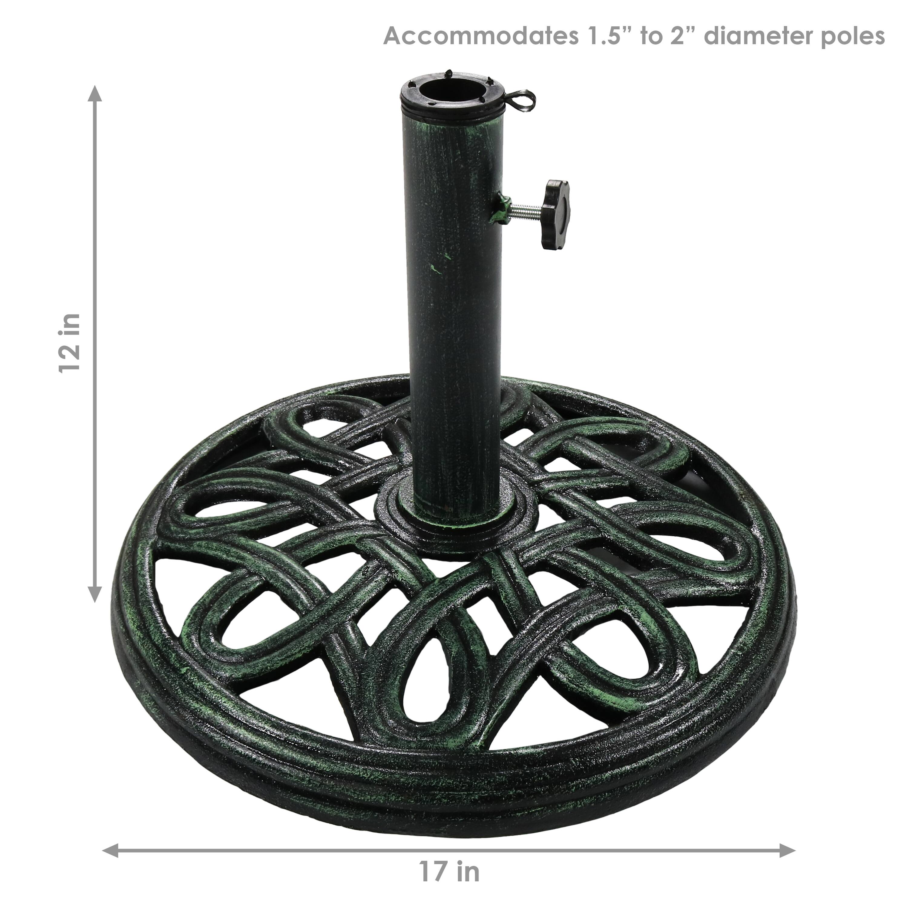 Accommodates 1.5" to 2" diameter poles

12 in

17 in