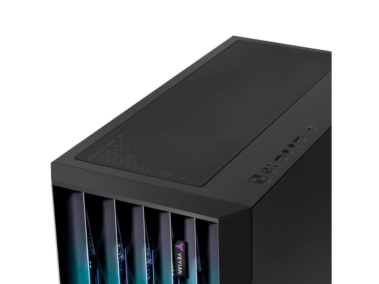 Alt View 8. YEYIAN - Yeyian Phoenix Gaming PC - Intel Ultra 7 265KF, RTX 5070 Ti, 32GB DDR5, 2TB SSD, AI, RGB, 240mm AIO - YPI-PM265YC-57T1N - Black.