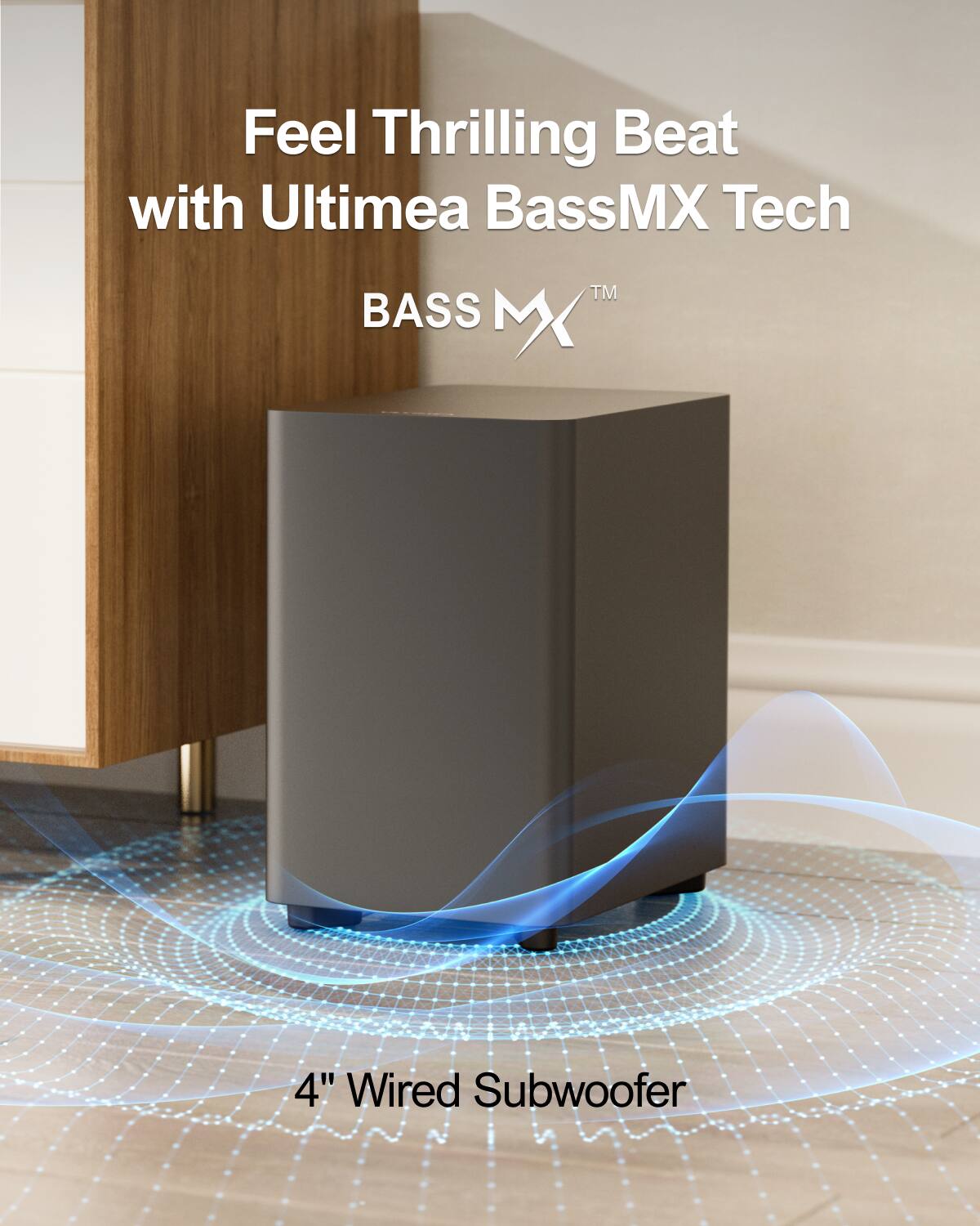 Ultimea Aura A40 7.1ch Virtual Surround Sound Bar, 4 Surround