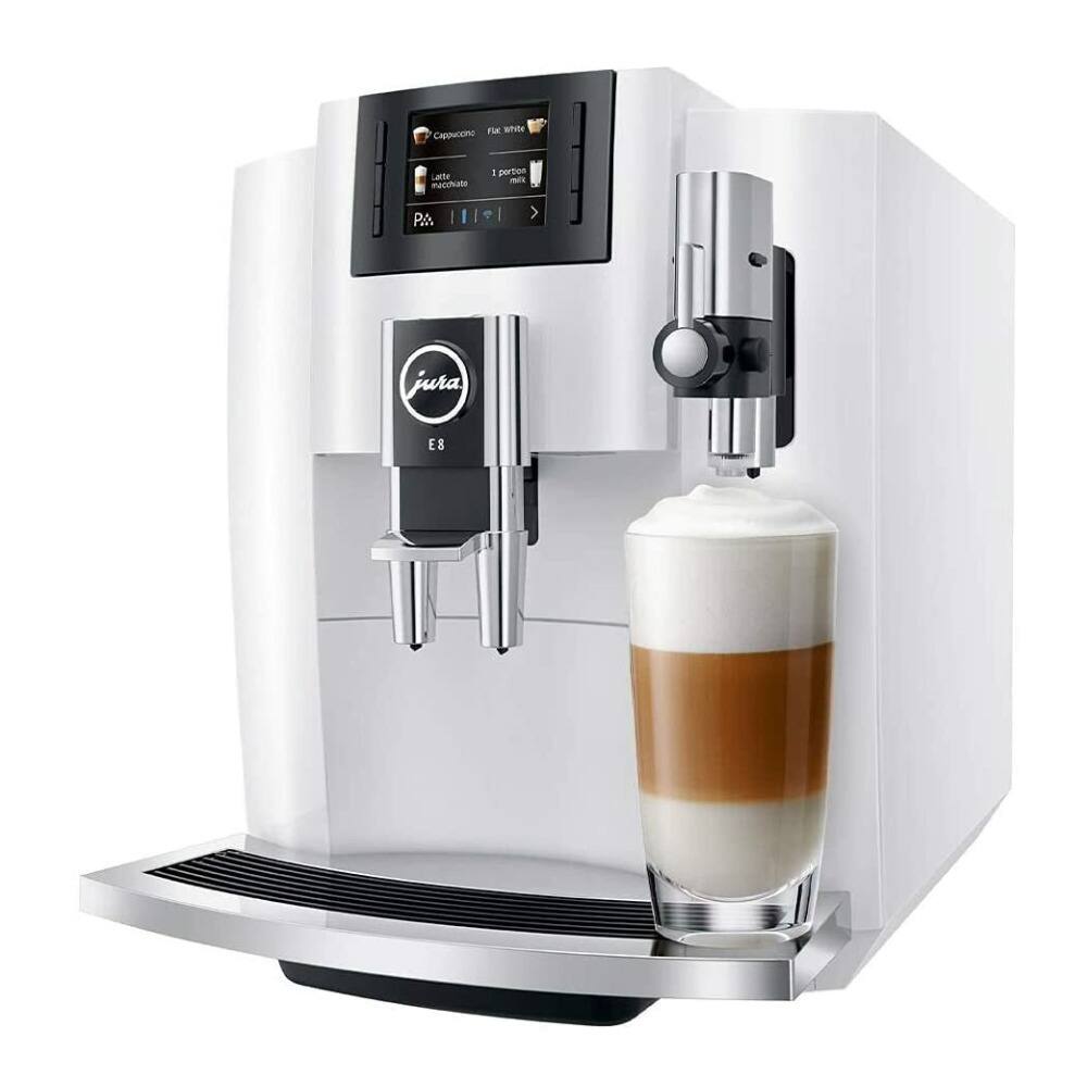 Flat white Cappuccino  
Latte macchiato  
I portion all  
PA  
jura.  
E8