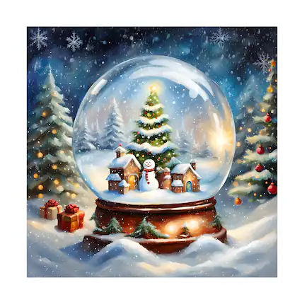 Front. Trademark Fine Art - Tina Lavoie Christmas Morning Canvas Art - 18x18 - Multicolor.