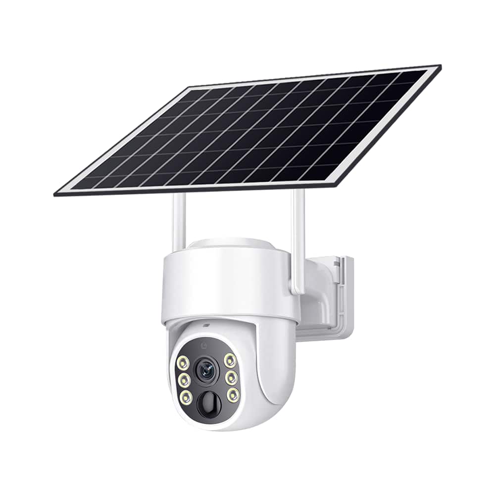 Cluzine - Tuya Cellular Solar Wireless Outdoor Security Camera-2K 4MP HD, PIR Motion Sensor, Color Night Vision, 360° Live View