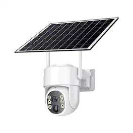 Cluzine - Tuya Cellular Solar Wireless Outdoor Security Camera-2K 4MP HD, PIR Motion Sensor, Color Night Vision, 360° Live View