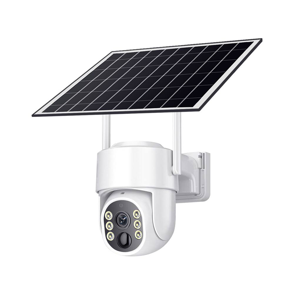 Front. Cluzine - Tuya Cellular Solar Wireless Outdoor Security Camera-2K 4MP HD, PIR Motion Sensor, Color Night Vision, 360° Live View.