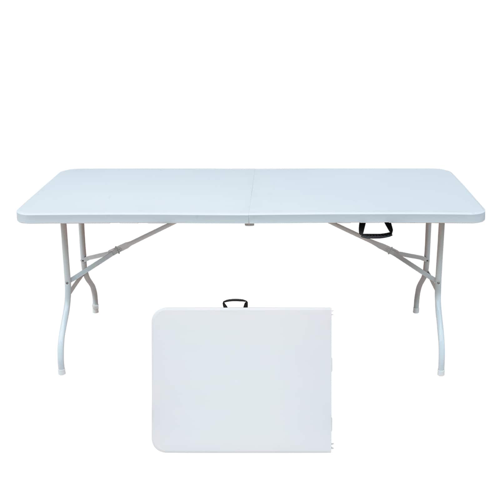 ELEMENT ACE - 6ft Folding Table - Portable Plastic Table for Camping, Picnics, Parties - White