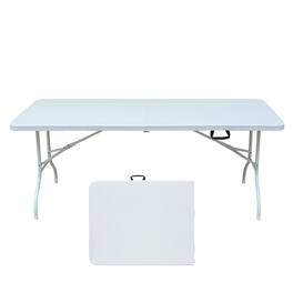 ELEMENT ACE - 6ft Folding Table - Portable Plastic Table for Camping, Picnics, Parties - White