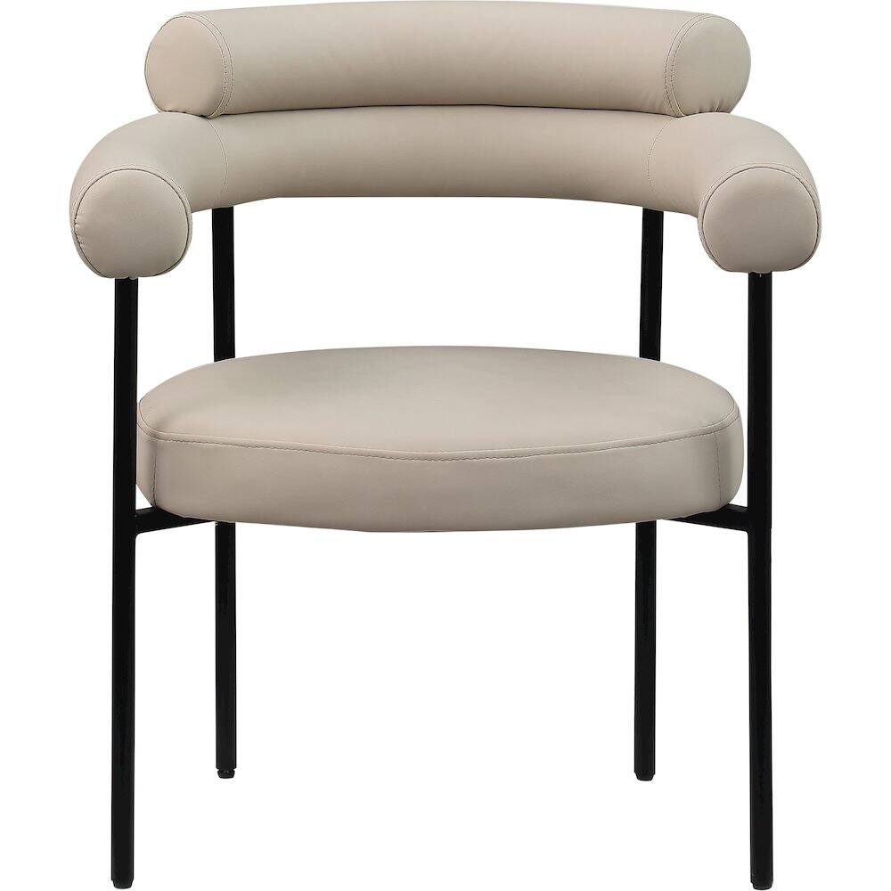 Alt View 1. Meridian Furniture - Blake Taupe Vegan Leather Dining Chair, Set of 2 - Brown.