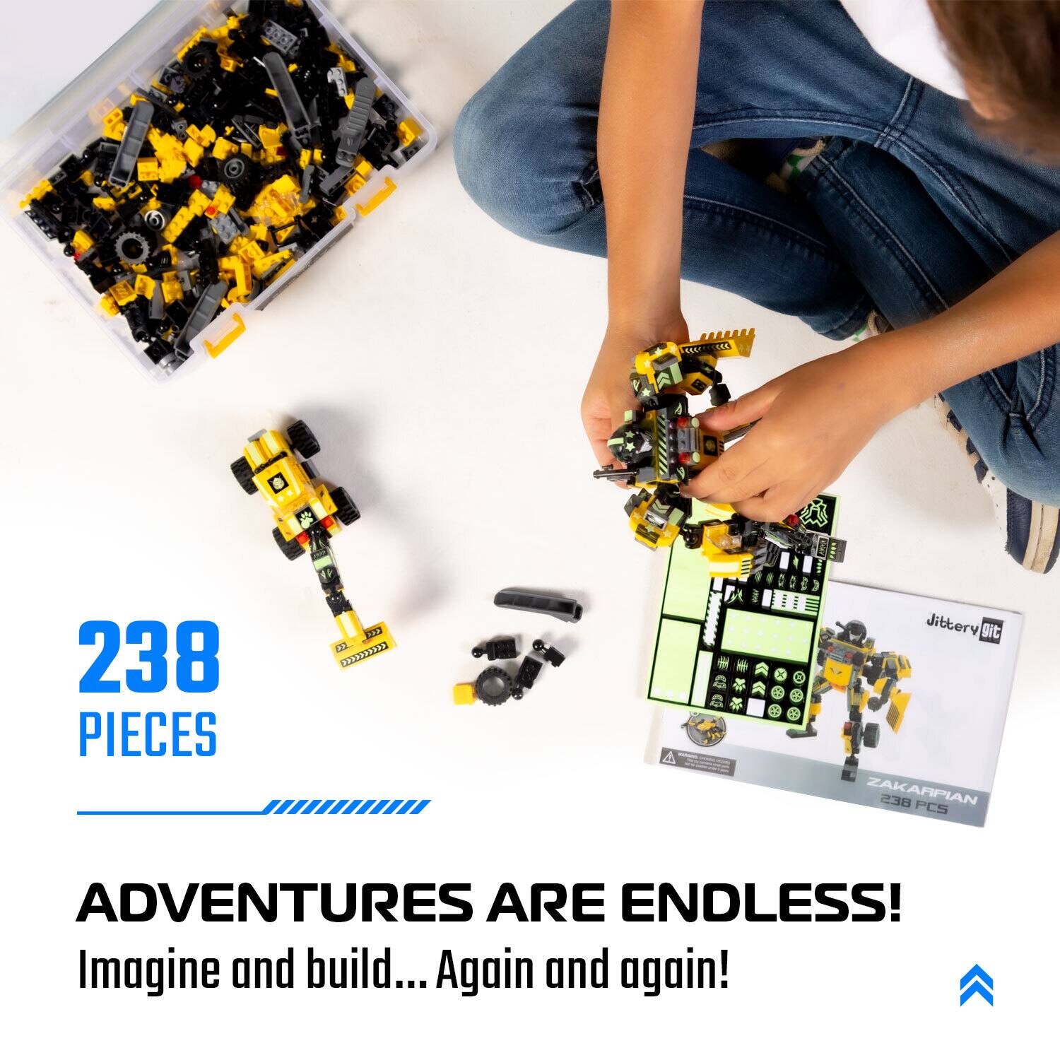 238 PIECES

ADVENTURES ARE ENDLESS!  
Imagine and build... Again and again!