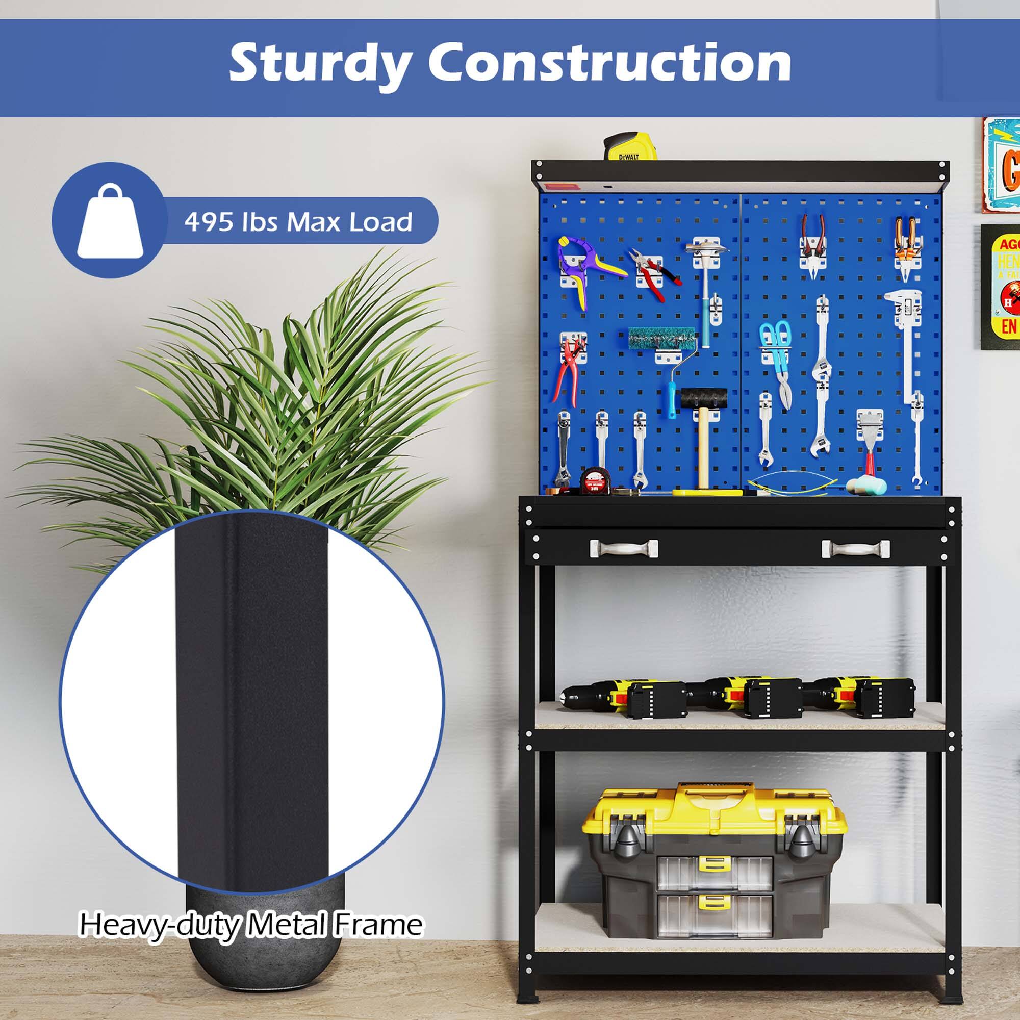 Sturdy Construction  
495 lbs Max Load  
Heavy-duty Metal Frame
