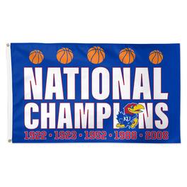 WinCraft - Kansas Jayhawks 3' x 5' Single-Sided Heritage Inspired Deluxe Milestone Flag - Multicolor