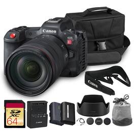 Canon - EOS R5 C Mirrorless Cinema Camera Kit with RF 24-70mm f/2.8L Lens + Battery + Bag