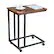 Front. VEVOR - C Table, C Shaped Sofa Side Table with Metal Frame Rolling Casters, Portable C Shaped End Stand - Rated MDF Board.