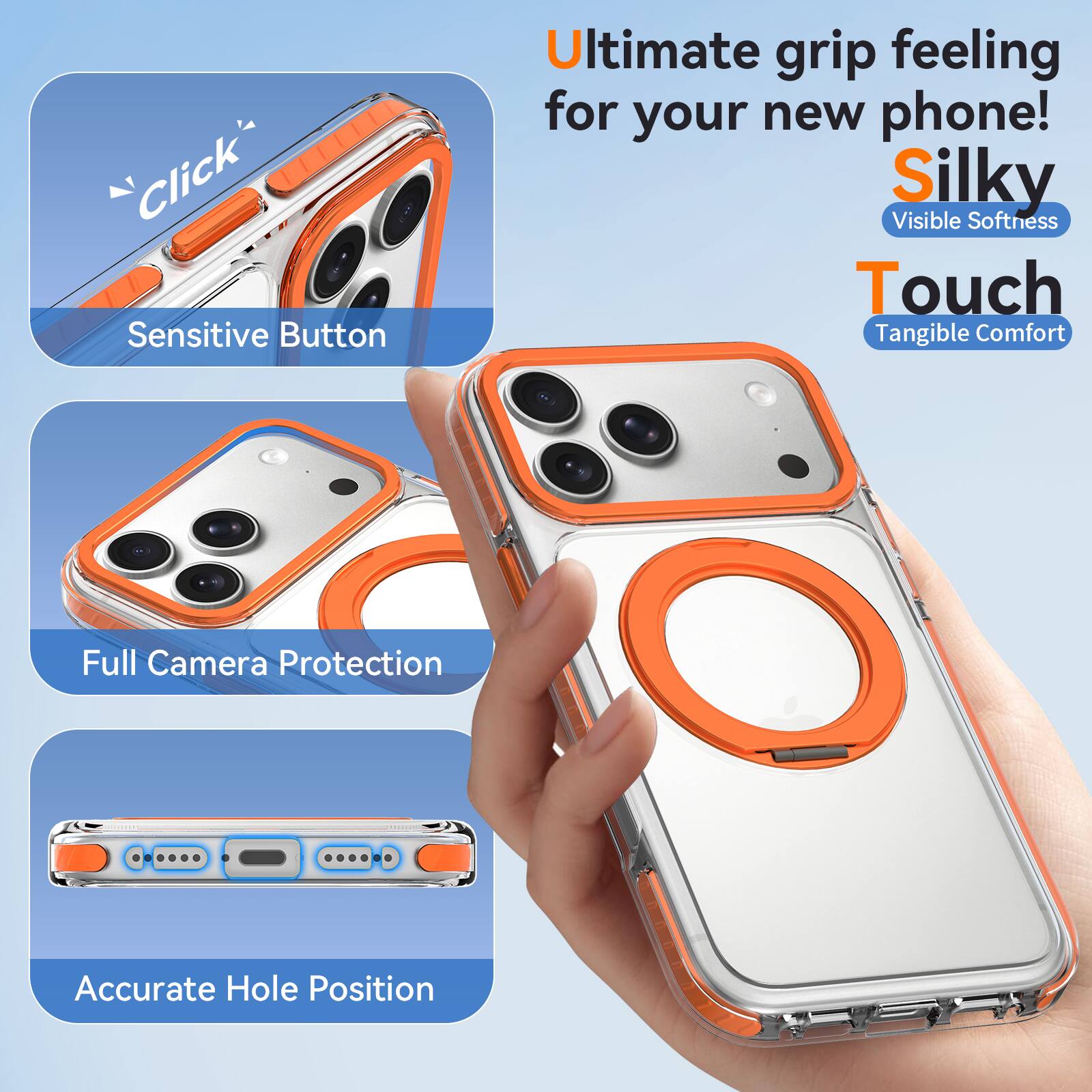 UUCOVER Magnetic Case for Apple iPhone 18 Pro,Shockproof TPU+PC Ring ...