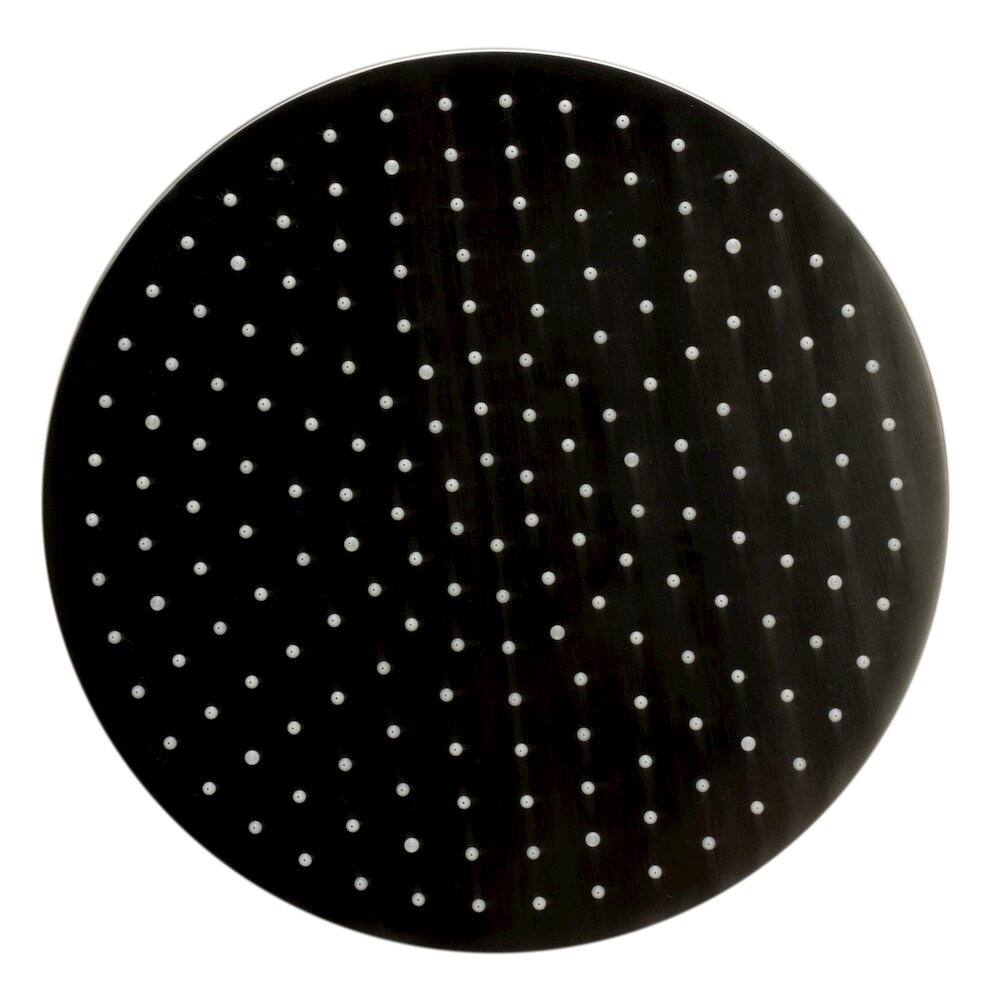 Left. Alfi - Brushed Nickel 16" Round Multi Color LED Rain Shower Head - Silver.