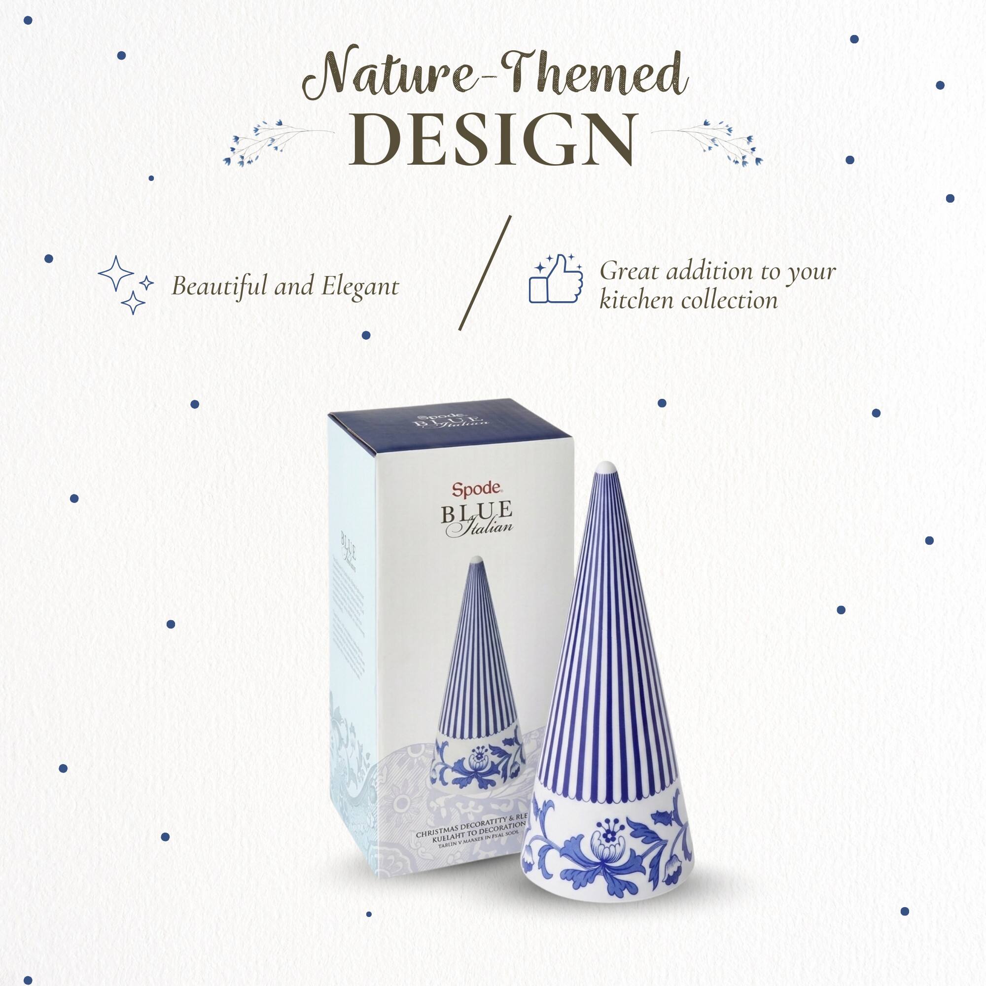 Nature-Themed DESIGN  
Beautiful and Elegant  
Great addition to your kitchen collection  
Spode BLUE Italian  
CHRISTMAS DECORATION