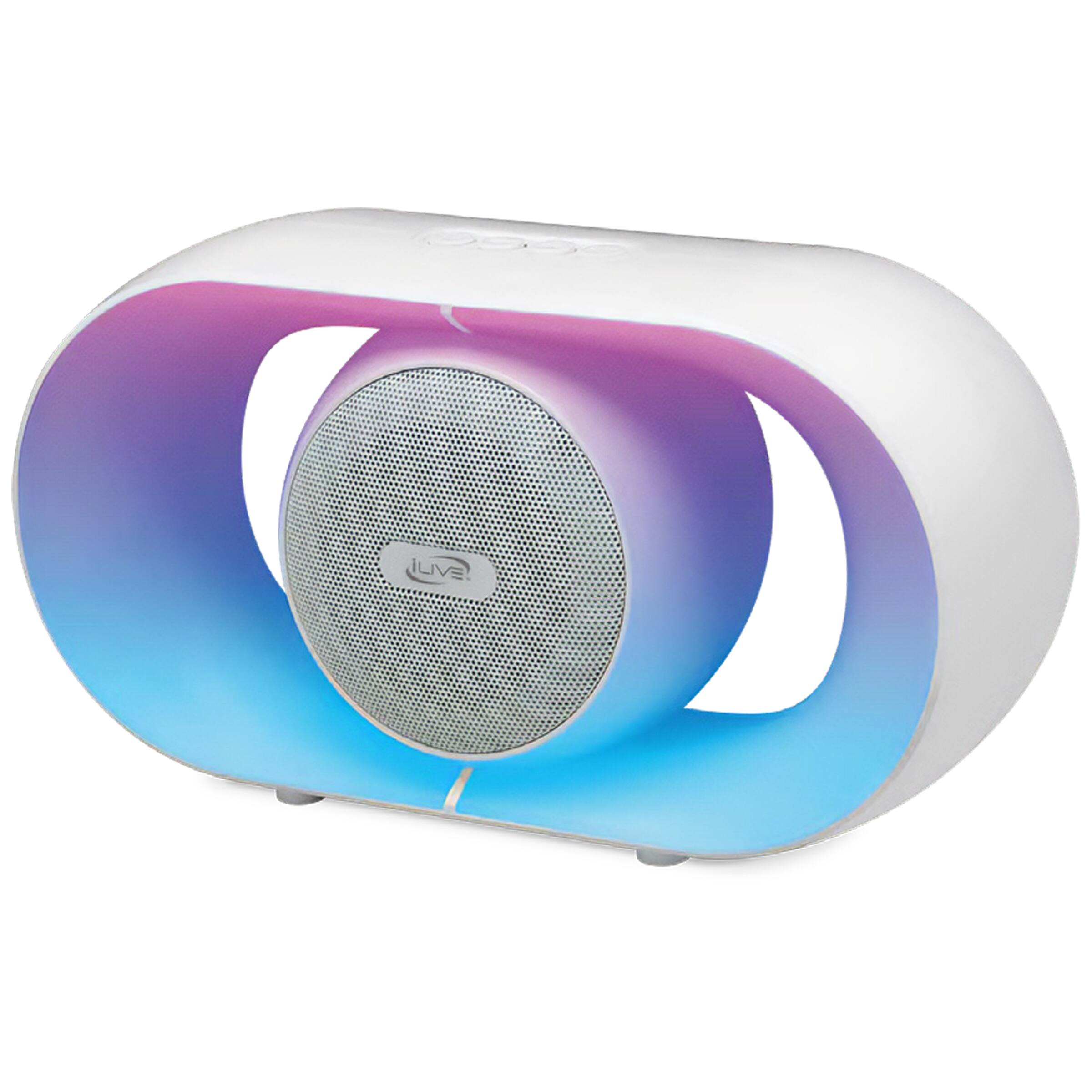 Alt View 2. iLive - iLive "Tunes+" Wireless Bluetooth Speaker with Color Changing LEDs, ISB275W.