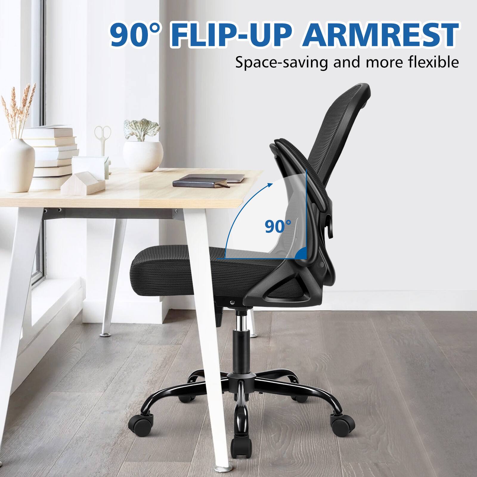 90° FLIP-UP ARMREST  
Space-saving and more flexible