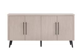 Manhattan Comfort - Jodie Mid-Century Modern 65" Fluted Sideboard - Whitewashed Oak