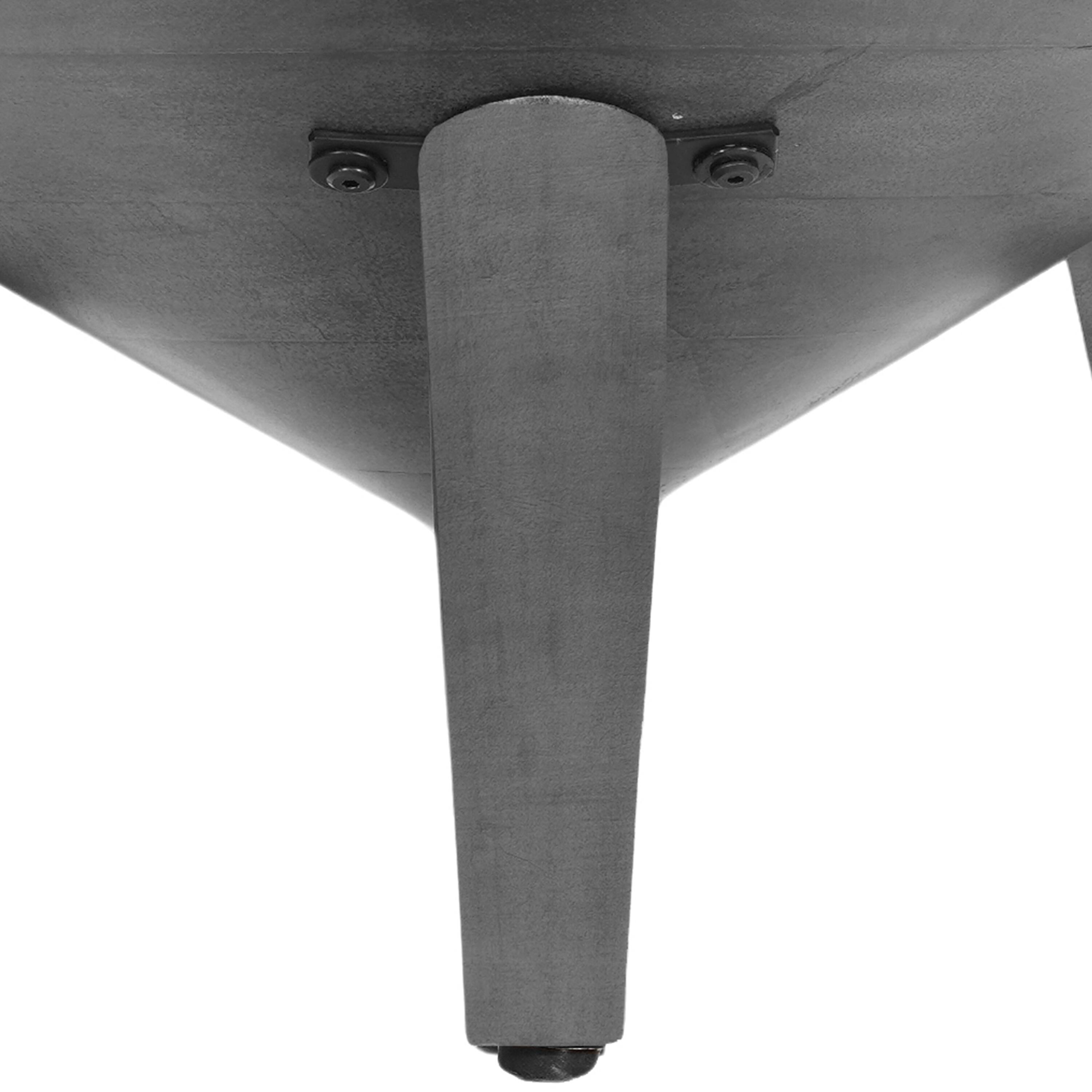 Alt View 4. Manhattan Lane - Venus 28 Inch Coffee Table with 3 Tapered Splayed Legs, Gray Mango Wood - Gray.