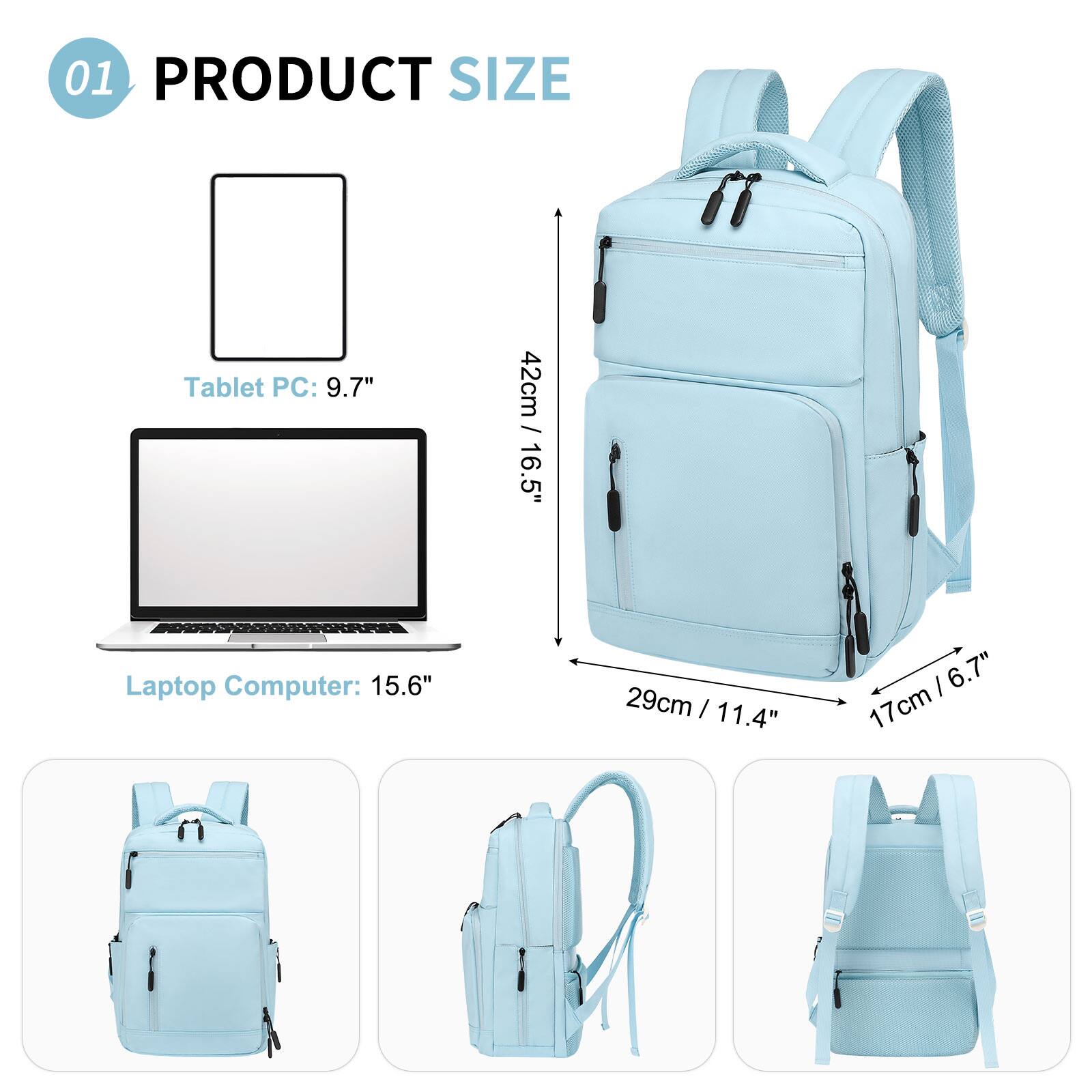 01 PRODUCT SIZE  
Tablet PC: 9.7" 42cm / 16.5"  
Laptop Computer: 15.6" 17cm / 6.7"  
29cm / 11.4"