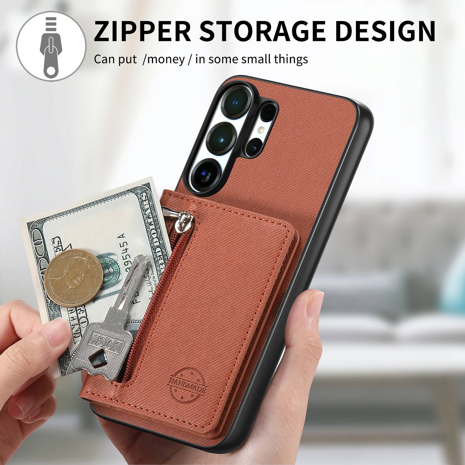 ZIPPER STORAGE DESIGN  
Can put /money/ in some small things  
HANDMADE