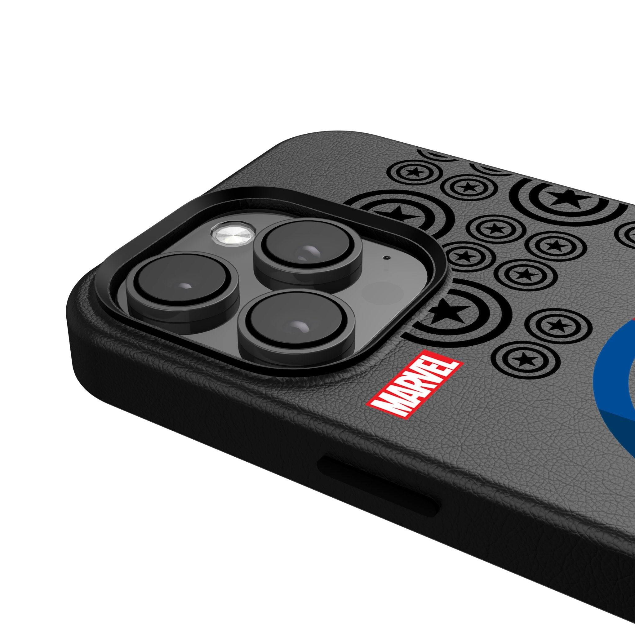 Back. Keyscaper - Marvel Sigil MagSafe Compatible Phone Case - Apple iPhone 14 Pro - Captain America.