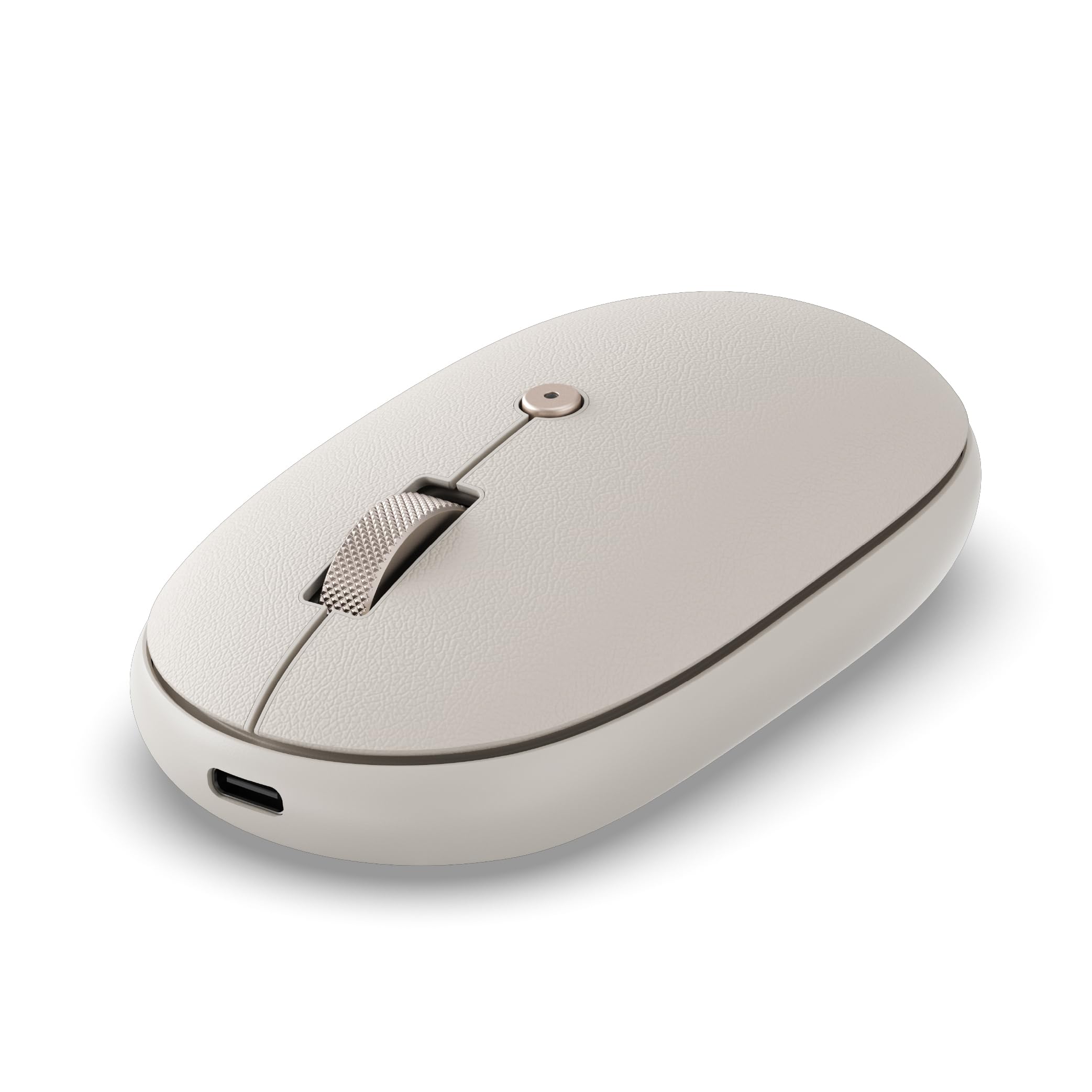 Front. Satechi - Satechi OntheGo Bluetooth Mouse, USB-C Rechargeable, Silent Clicks, Multi-Device Connect 3 Devices - Sand - Sand.