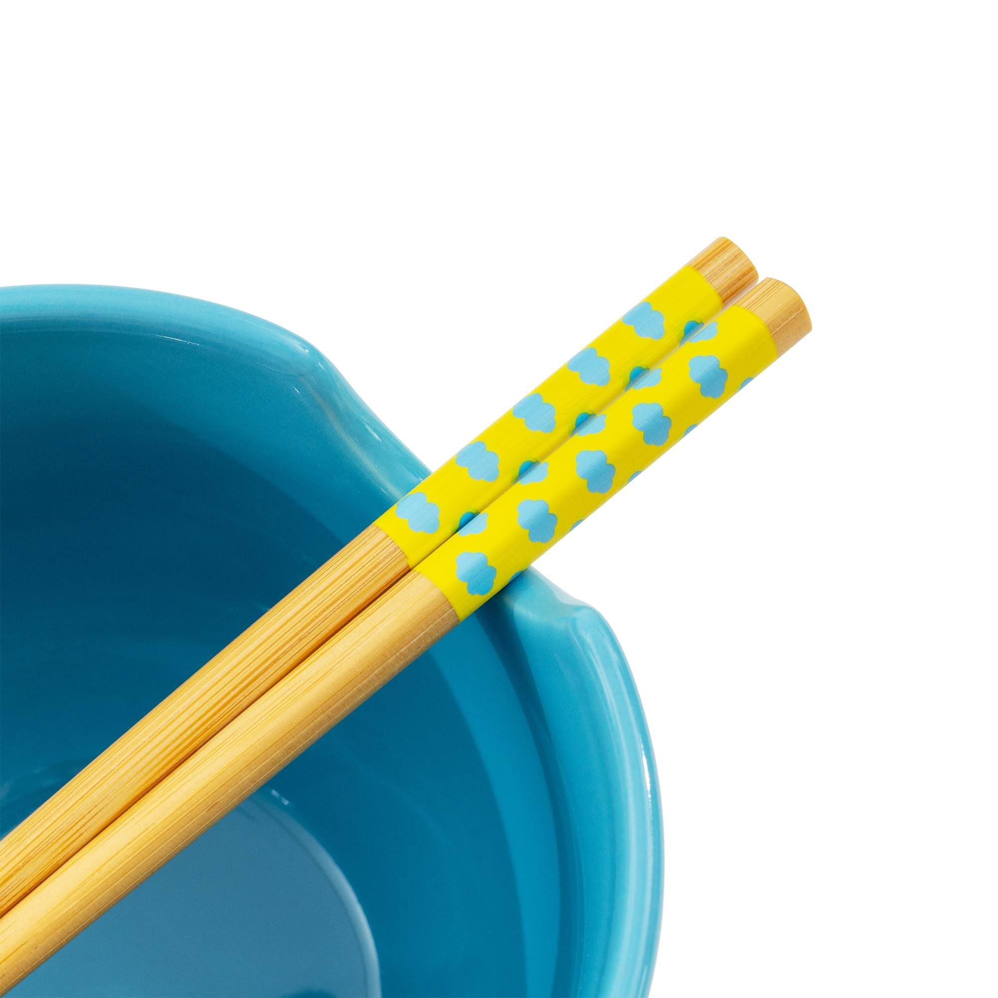 Alt View 10. Silver Buffalo - Sanrio Hello Kitty and Friends Blue 20-Ounce Ramen Bowl and Chopstick Set - Blue.