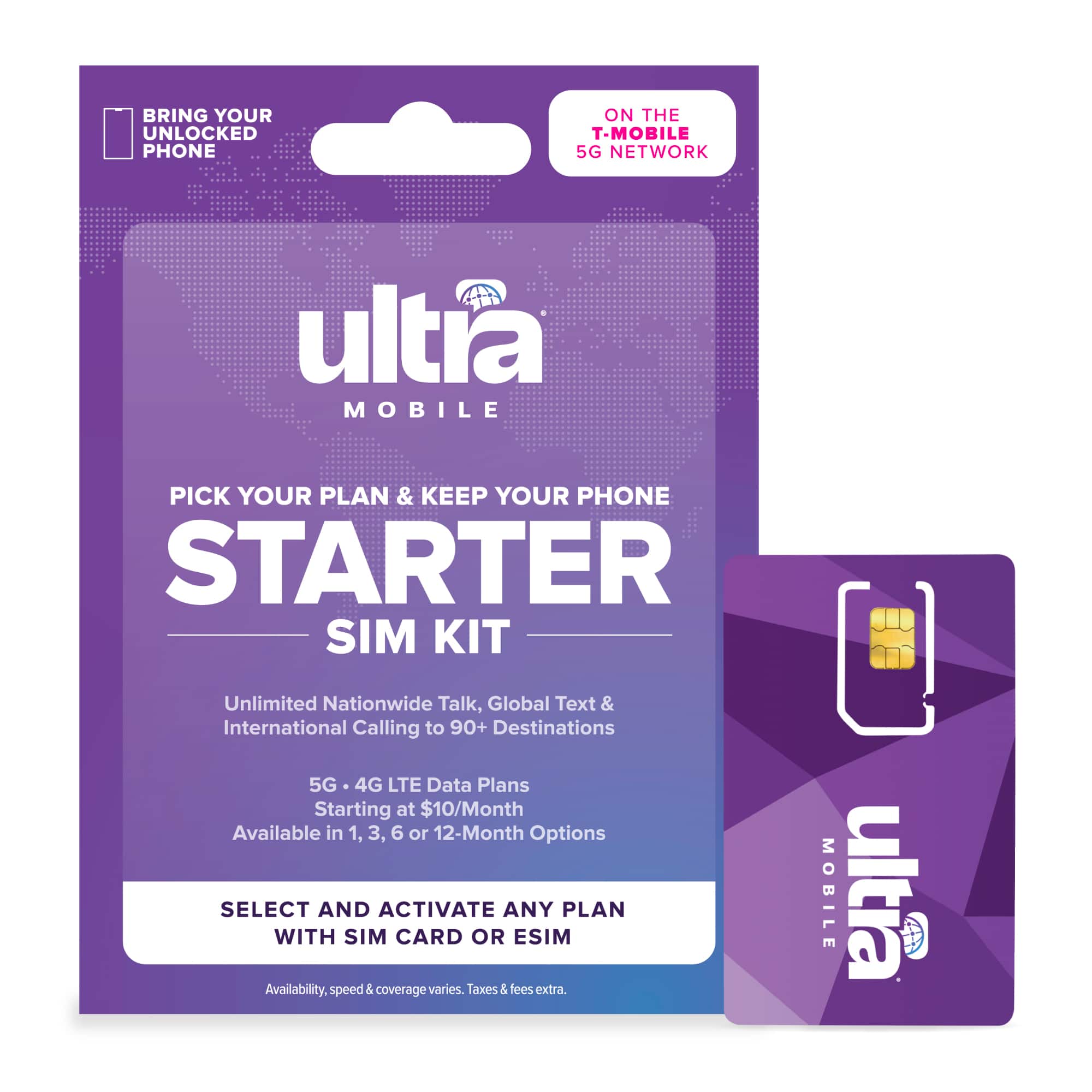 Ultra Mobile - Starter SIM Kit - Purple - Front_Zoom