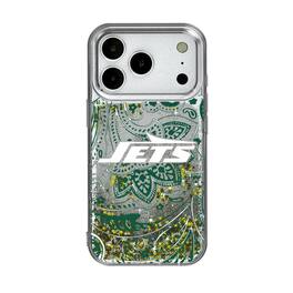 Keyscaper - NFL - New York Jets - iPhone Paisley Design Glitter Case - 15 - Multicolor
