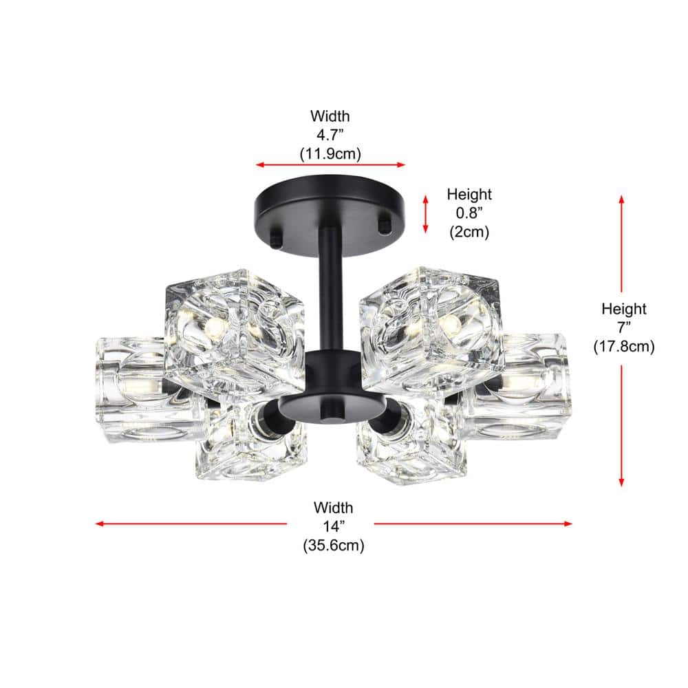 Living District - Lyra 14 inch Flush Mount - Black price history on PriceWatchPro