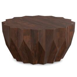 Simpli Home - Turnbull 34 inch Wide Solid Mango Wood Coffee Table - Walnut