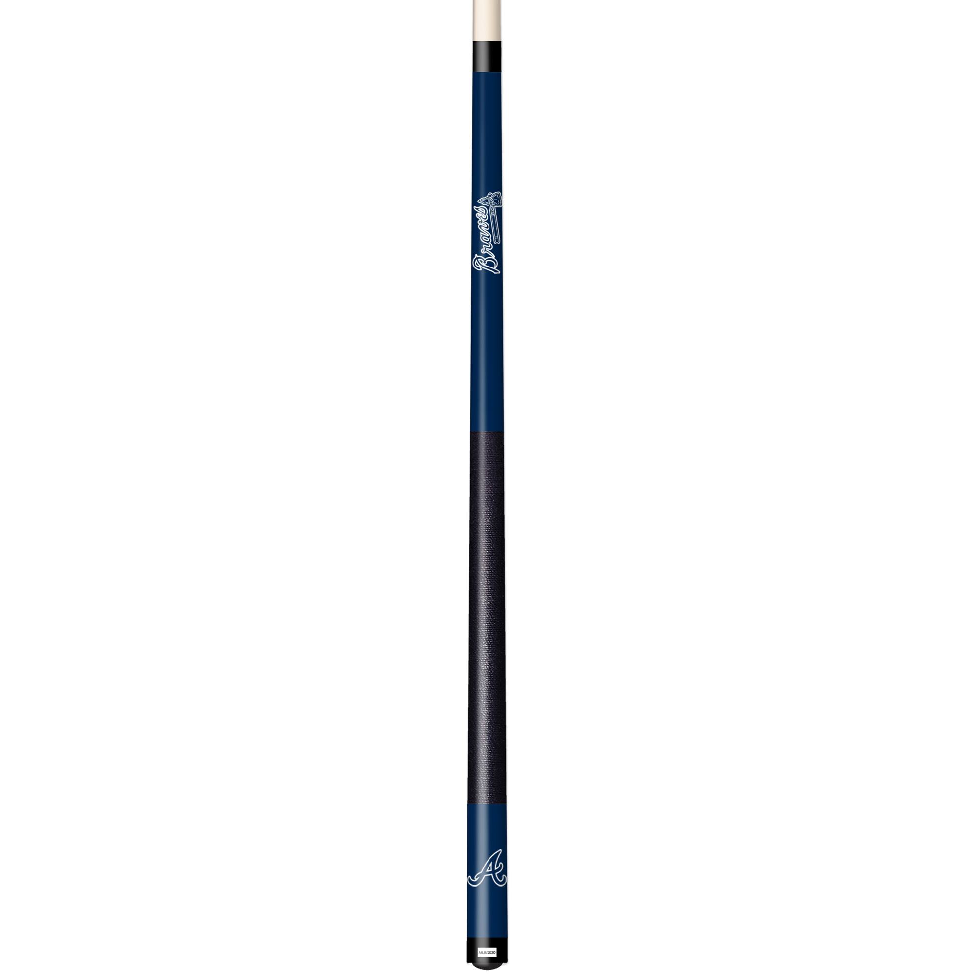 Front. Imperial - Atlanta Braves Team Color Laser-Etched Cue Stick - Navy.