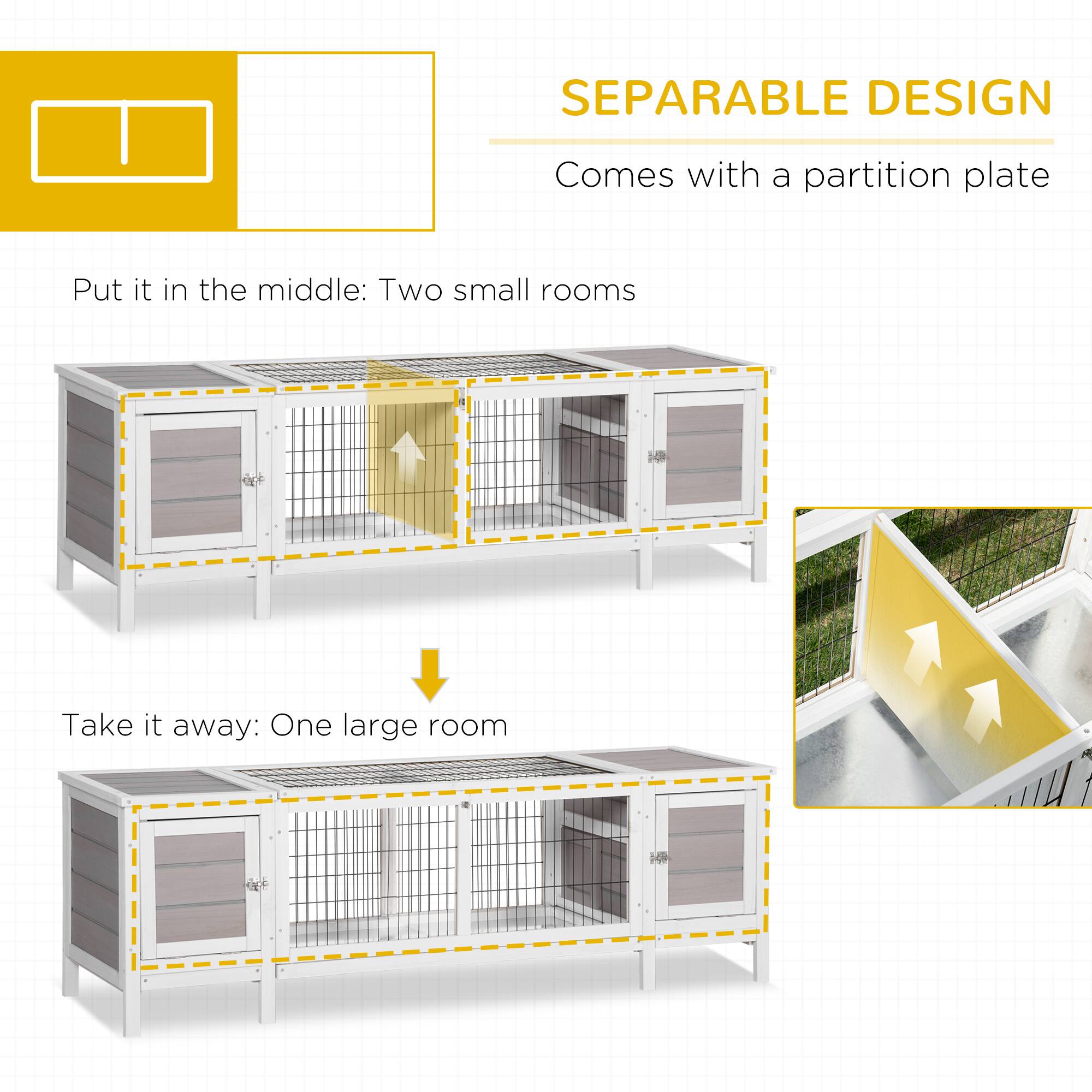 SEPARABLE DESIGN  
Comes with a partition plate  

Put it in the middle: Two small rooms  

Take it away: One large room