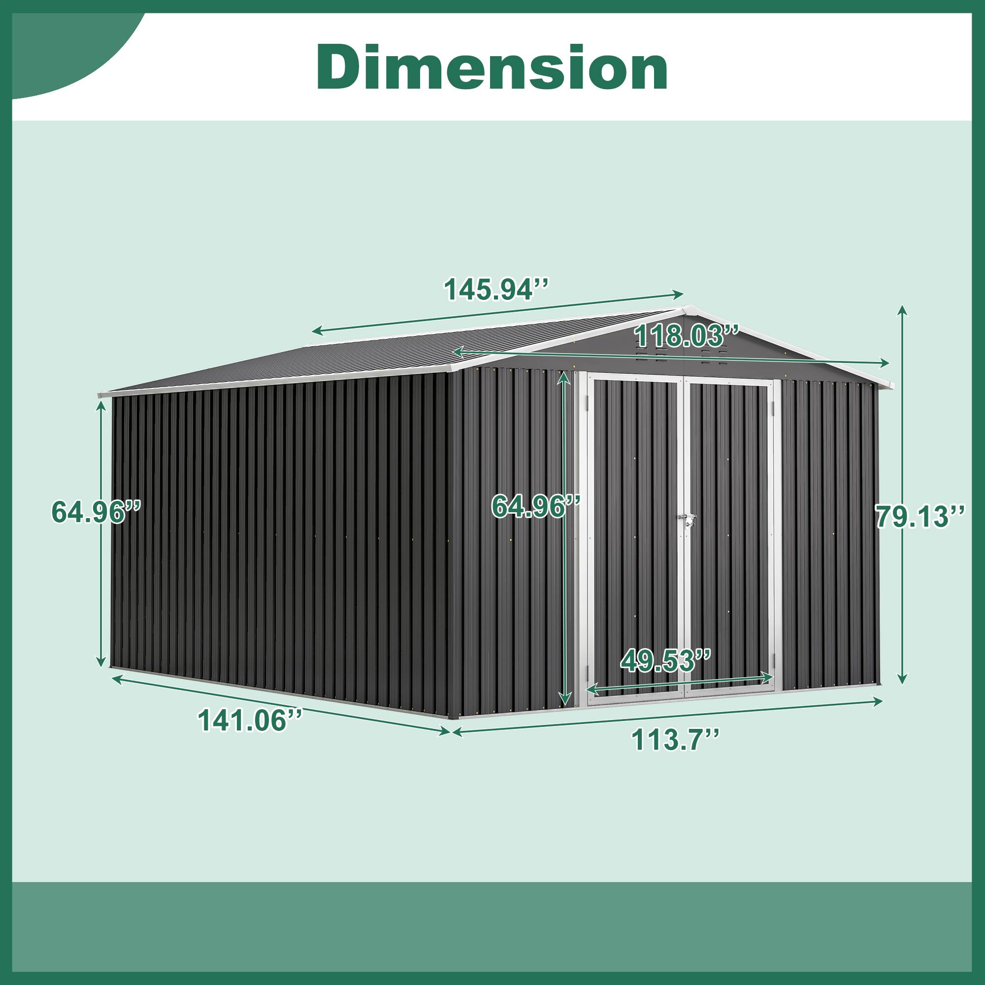 Dimension  
145.94"  
118.03"  
64.96"  
64.96"  
79.13"  
49.53"  
141.06"  
113.7"