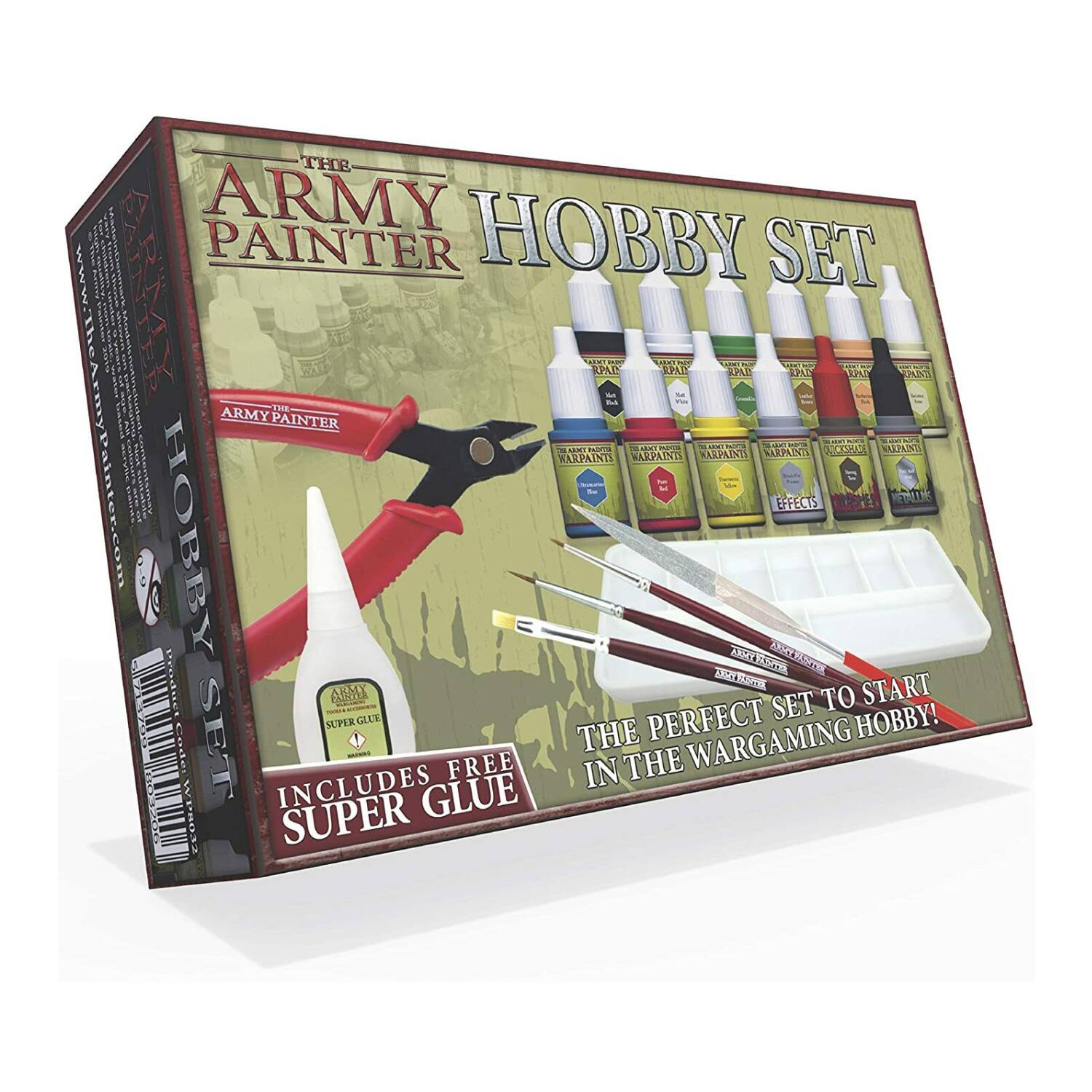 THE ARMY PAINTER HOBBY SET

www.TheArmyPainter.com

ARMY PAINTER

WARPAINTS EFFECTS

THE PERFECT SET TO START IN THE WARGAMING HOBBY!

INCLUDES FREE SUPER GLUE
