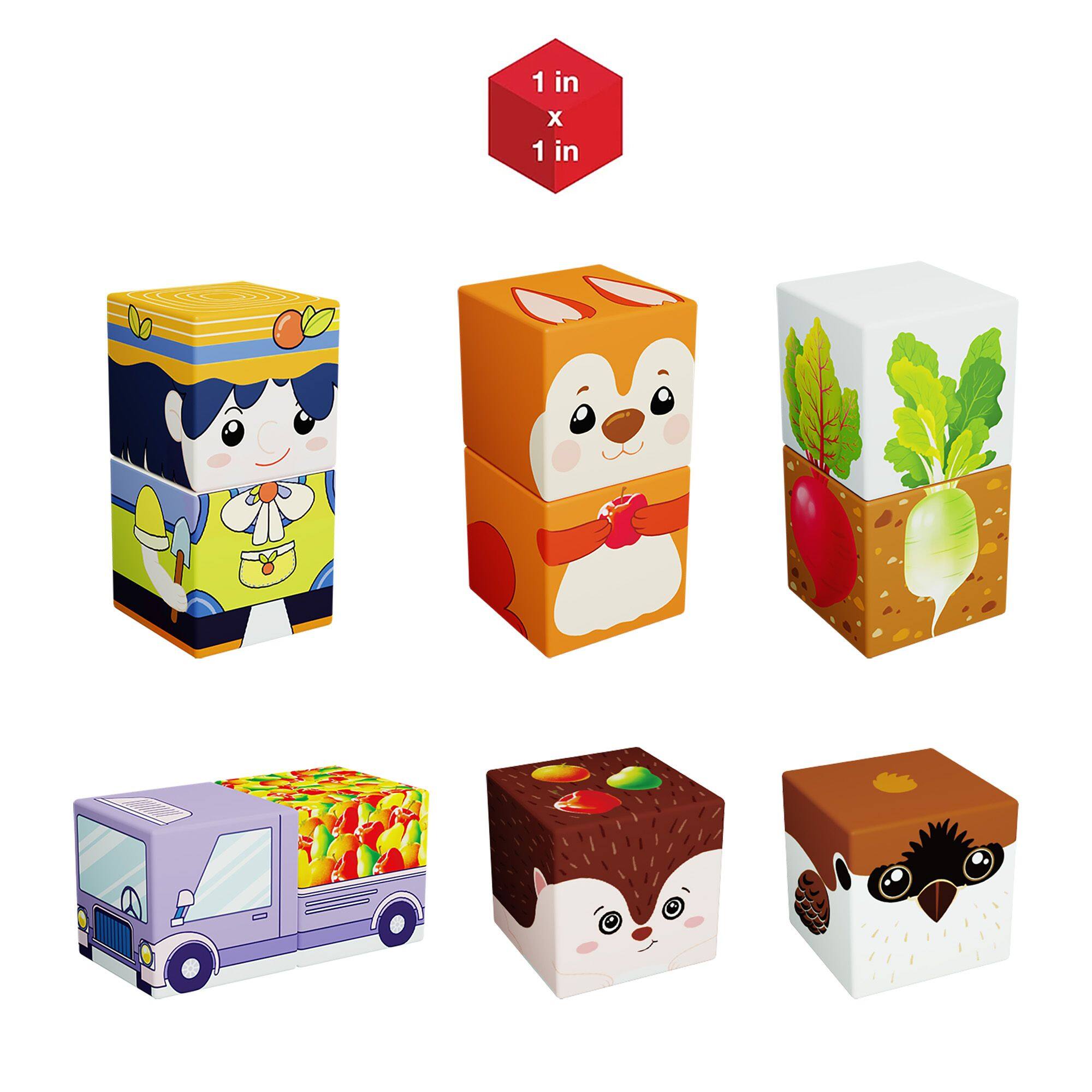 Alt View 4. PicassoTiles - PicassoTiles 90 PC Farm Harvesting Theme Mix and Match Magentic Building Blocks for for Kids 3+.