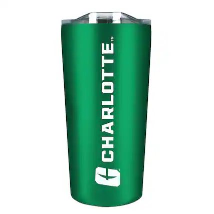 Front. The Fanatic Group - Charlotte 49ers 18oz. Stainless Steel Soft Touch Tumbler - Multicolor.