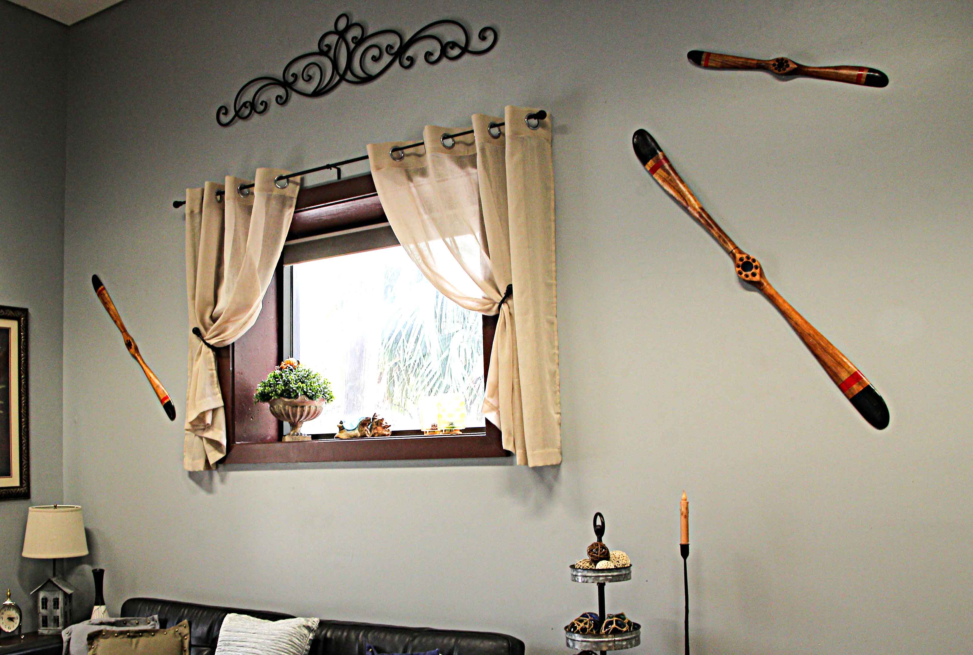 Alt View 4. Zeckos - 36 Inch Hand Carved Wooden Propeller Vintage Aviation Home Decor Wall Sculpture - Multicolored.