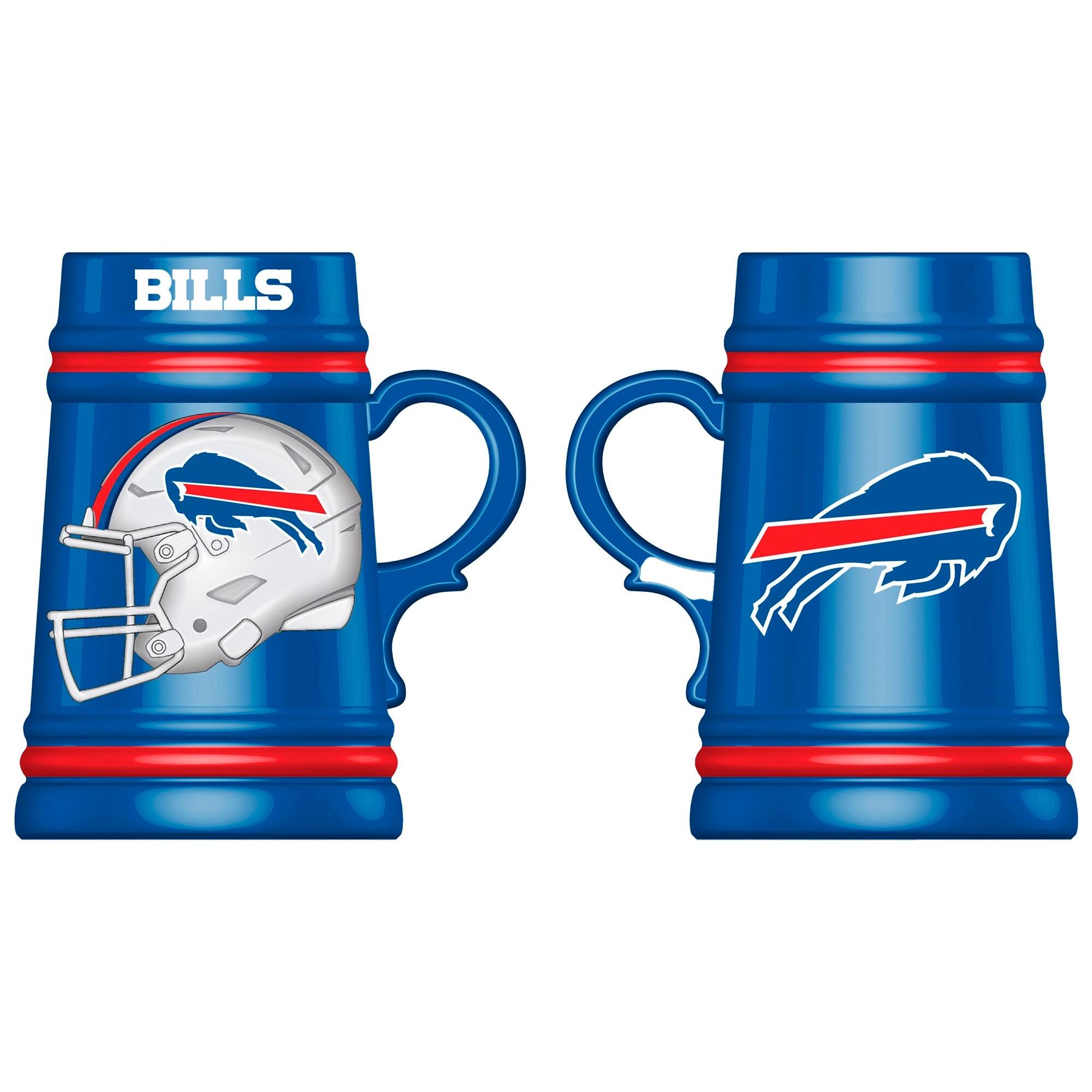 Front. Evergreen Enterprises - Buffalo Bills 24oz. Ceramic Stein Cup with Gift Box - Multicolor.