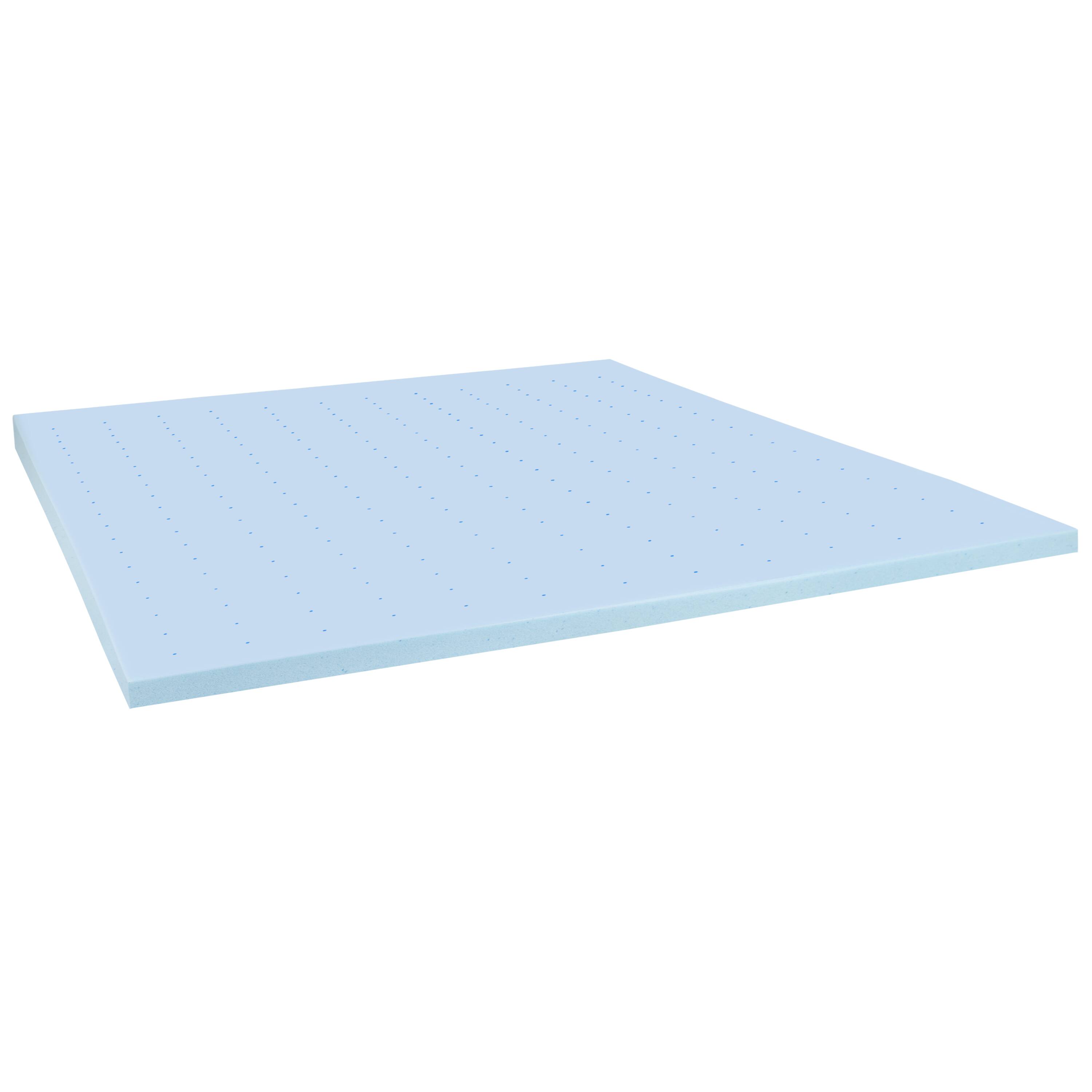 Alt View 1. Emma + Oliver - 2 Inch Gel Infused Cool Touch CertiPUR-US Certified Memory Foam Topper - Blue.