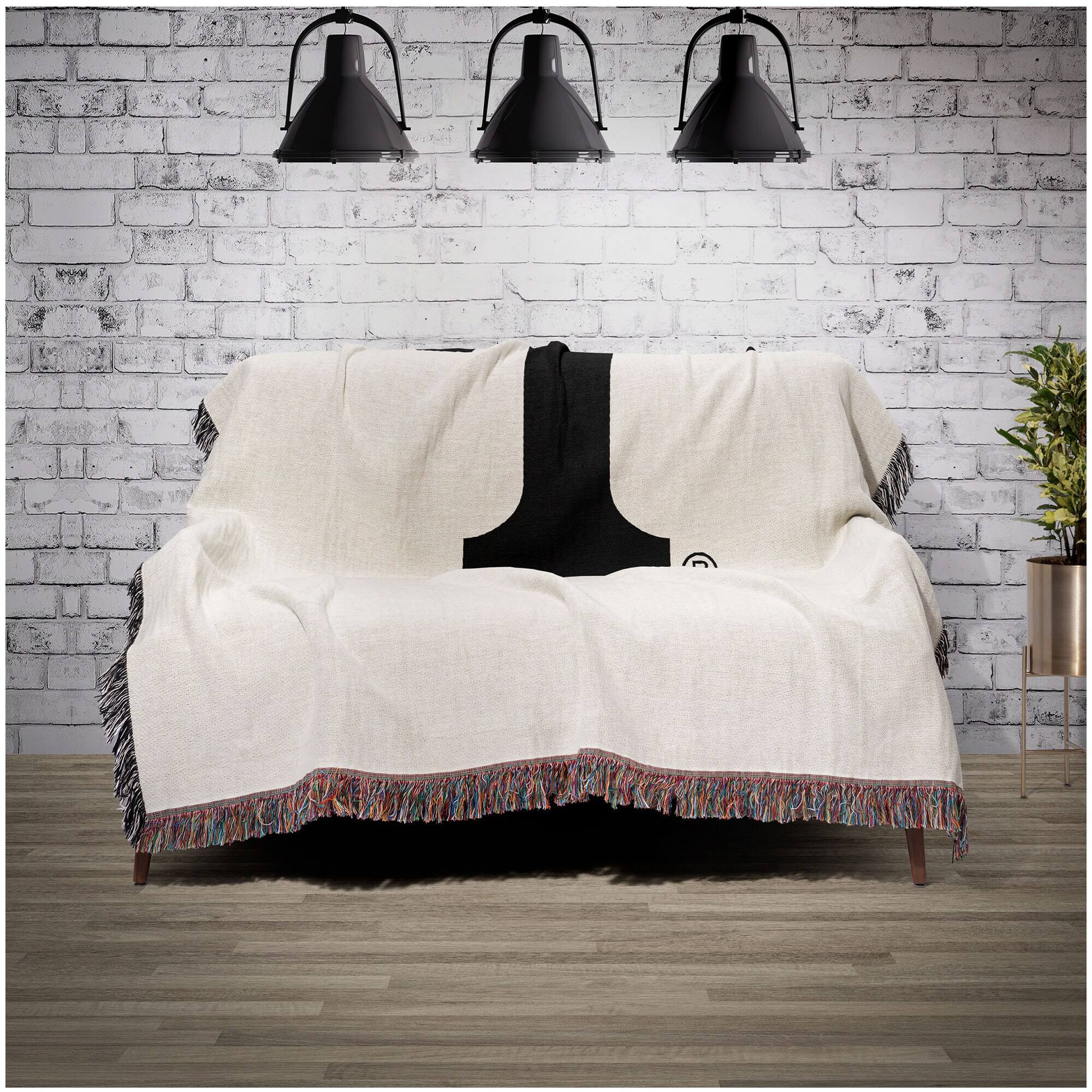 Alt View 1. Chad & Jake - Tennessee Volunteers Woven Blanket - White.