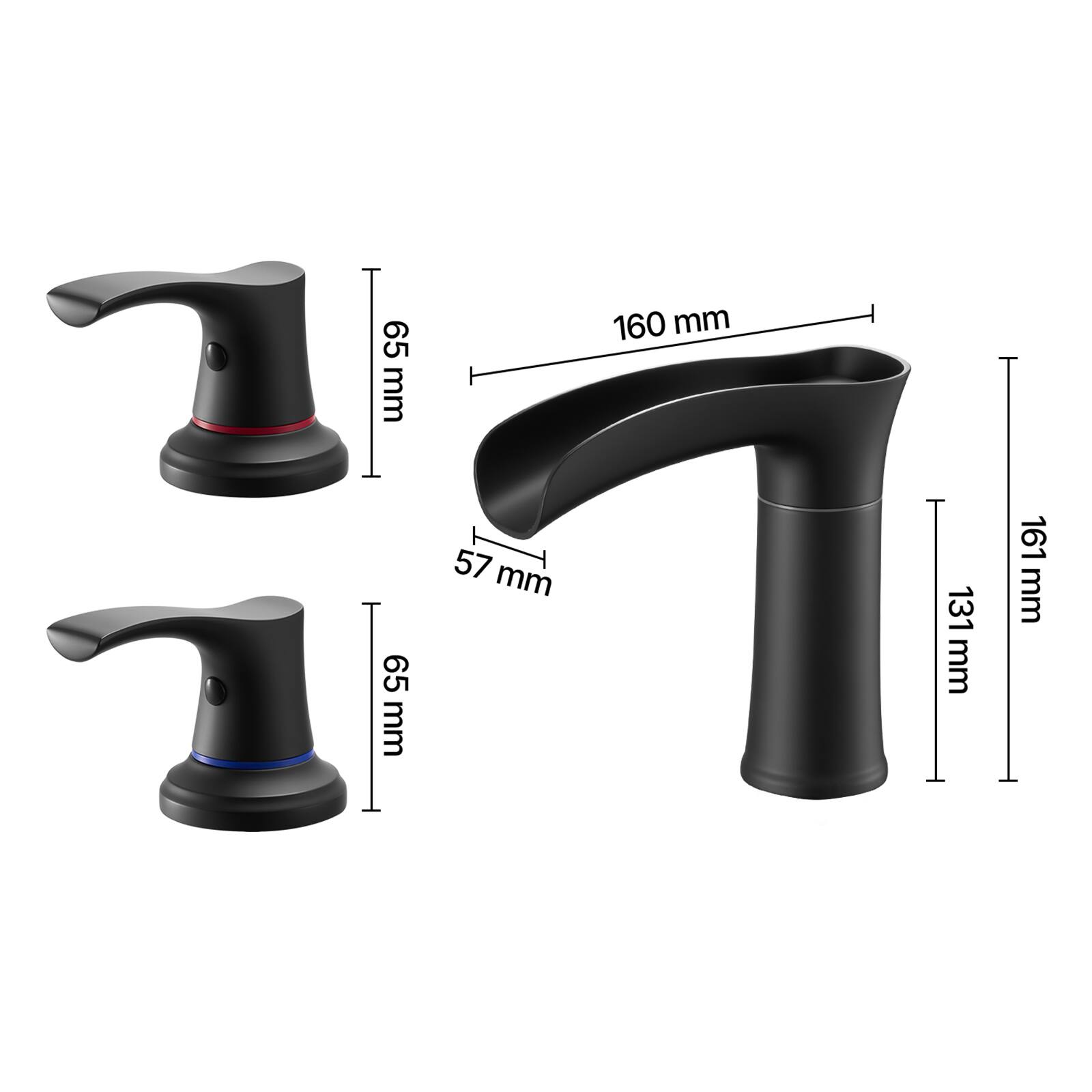 65 mm  
160 mm  
57 mm  
131 mm  
161 mm