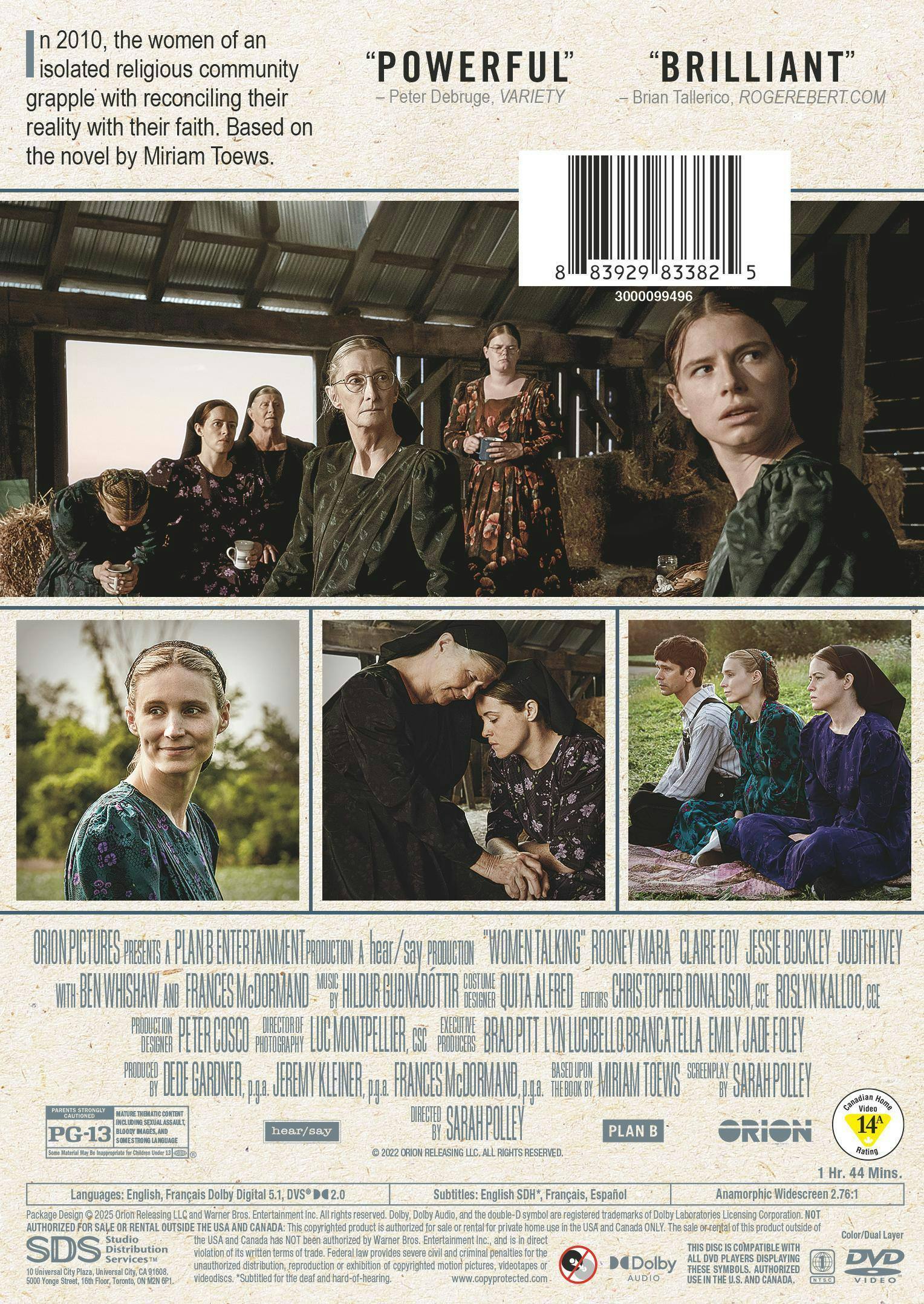 Back. Women Talking [DVD].