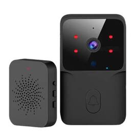 Cluzine - Low Power WiFi Video Doorbell Wireless Smart Doorbell HD Kement Button Wake-Up Black