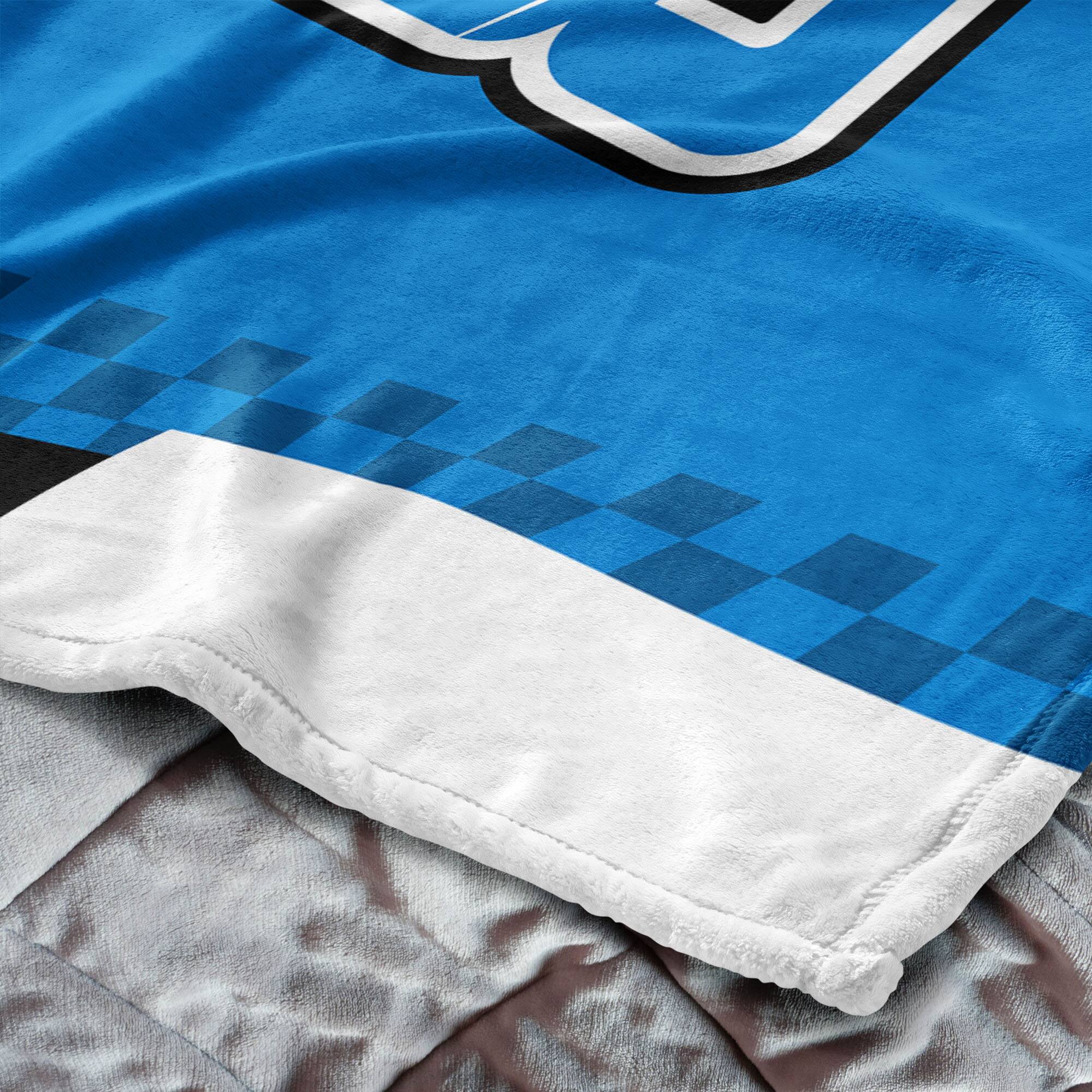 Alt View 2. Northwest - Blue Trackhouse Racing 50" x 60" New Era Silk Touch Throw Blanket - Blue.