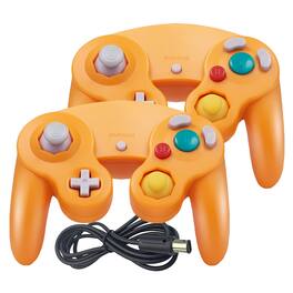Kitcheniva - Wired NGC Controller Gamepad For Nintendo GameCube & Wii U Console 2 Pcs Orange/Orange - Orange / Orange