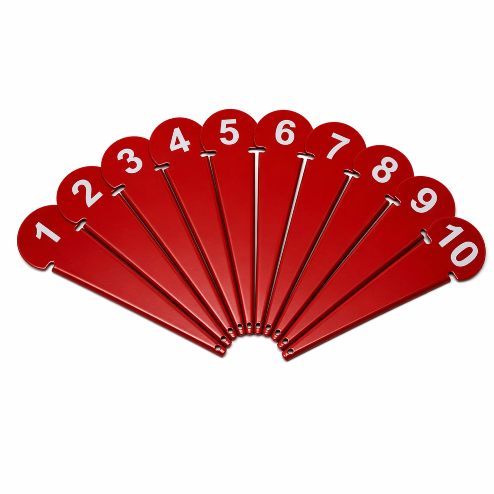 Front. Amber Sporting Goods - Durable Discus & Shot Put Markers, Field Equipment with Spiked Tips, 7 x 2.5 Inches (Red) - None.